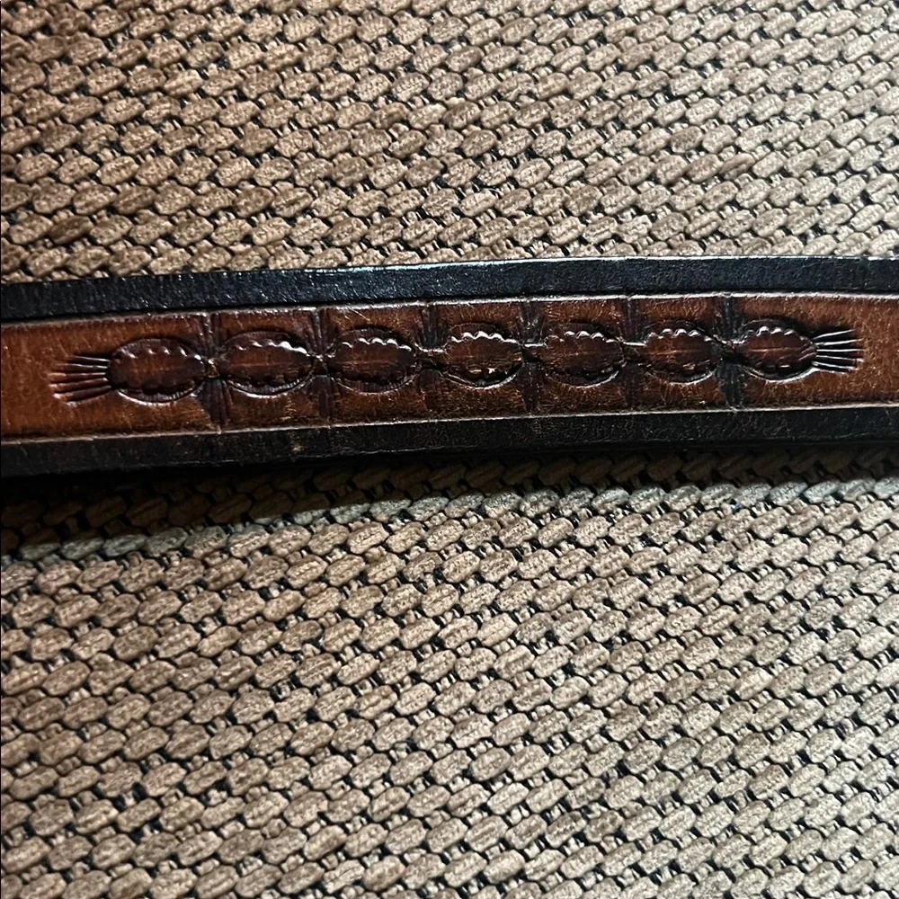 Southwick Leathers Brown Belt‎ with real buffalo coin accents leather 32”